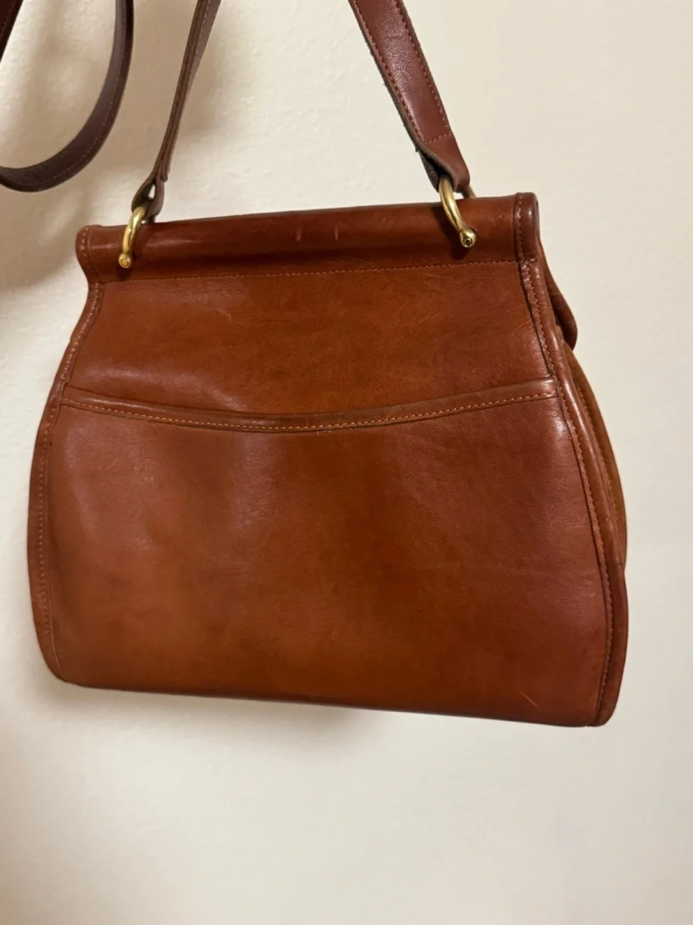 Vintage Coach Logan British Tan Crossbody Leather Bag 9907 - Picture 3 of 11